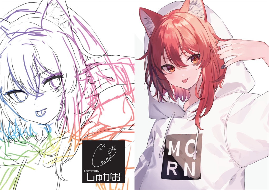 バストアップイラストの描き方 illustrated by しゅがお(絵伝 -KAIDEN- vol.1)