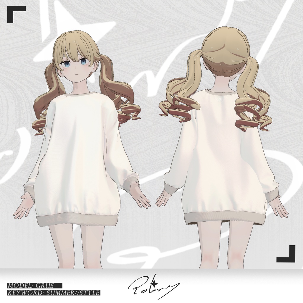 【Grus】Oversized sweatshirt