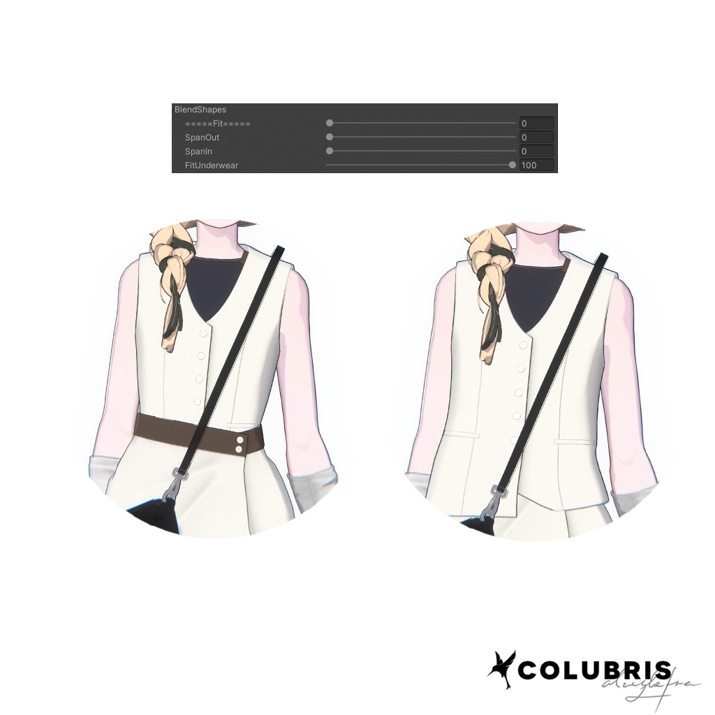 Top -「Low-Cut Fitted Vest」For Grus/Lapwing/Helvetica