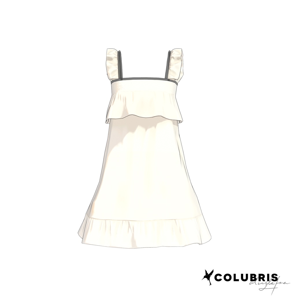 Dress -「French Wave Pleated Spaghetti Strap Dress」for 7 Avatars