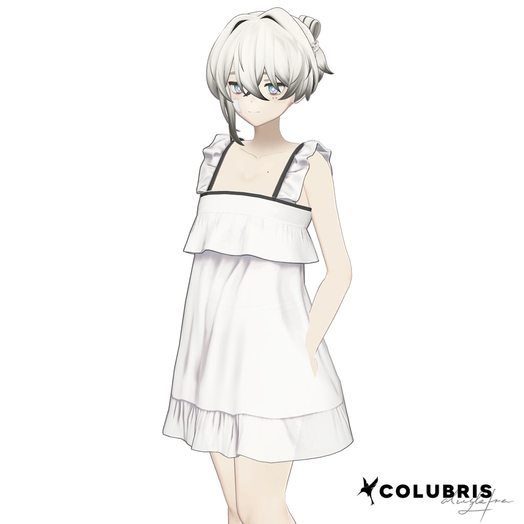 Dress -「French Wave Pleated Spaghetti Strap Dress」for 7 Avatars