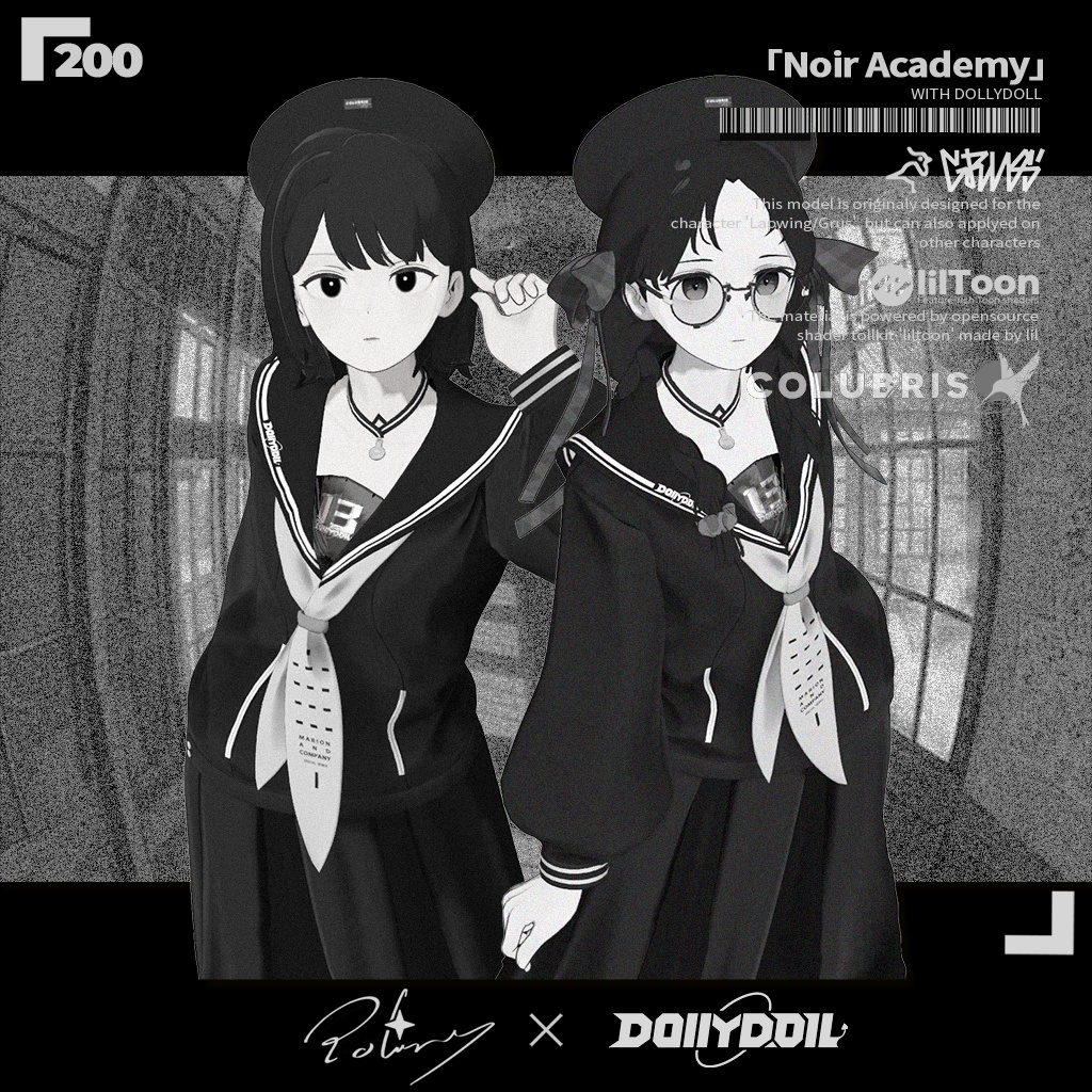 ⬛⬜PolarisXDollyDoll -「Noir Academy」for Lapwing/Grus/Shinra