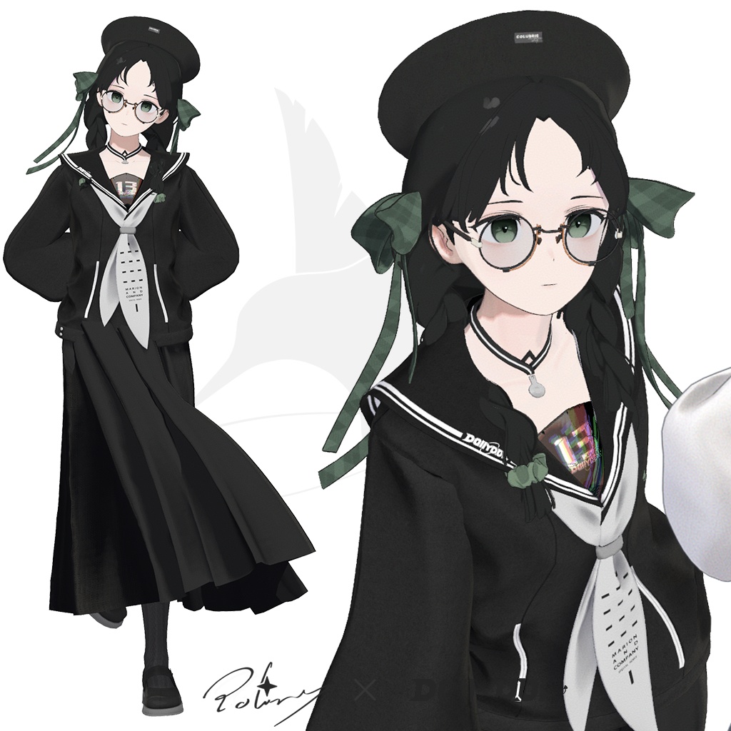 ⬛⬜PolarisXDollyDoll -「Noir Academy」for 8 Avatars