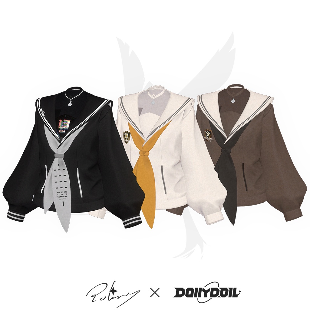 ⬛⬜PolarisXDollyDoll -「Noir Academy」for 8 Avatars