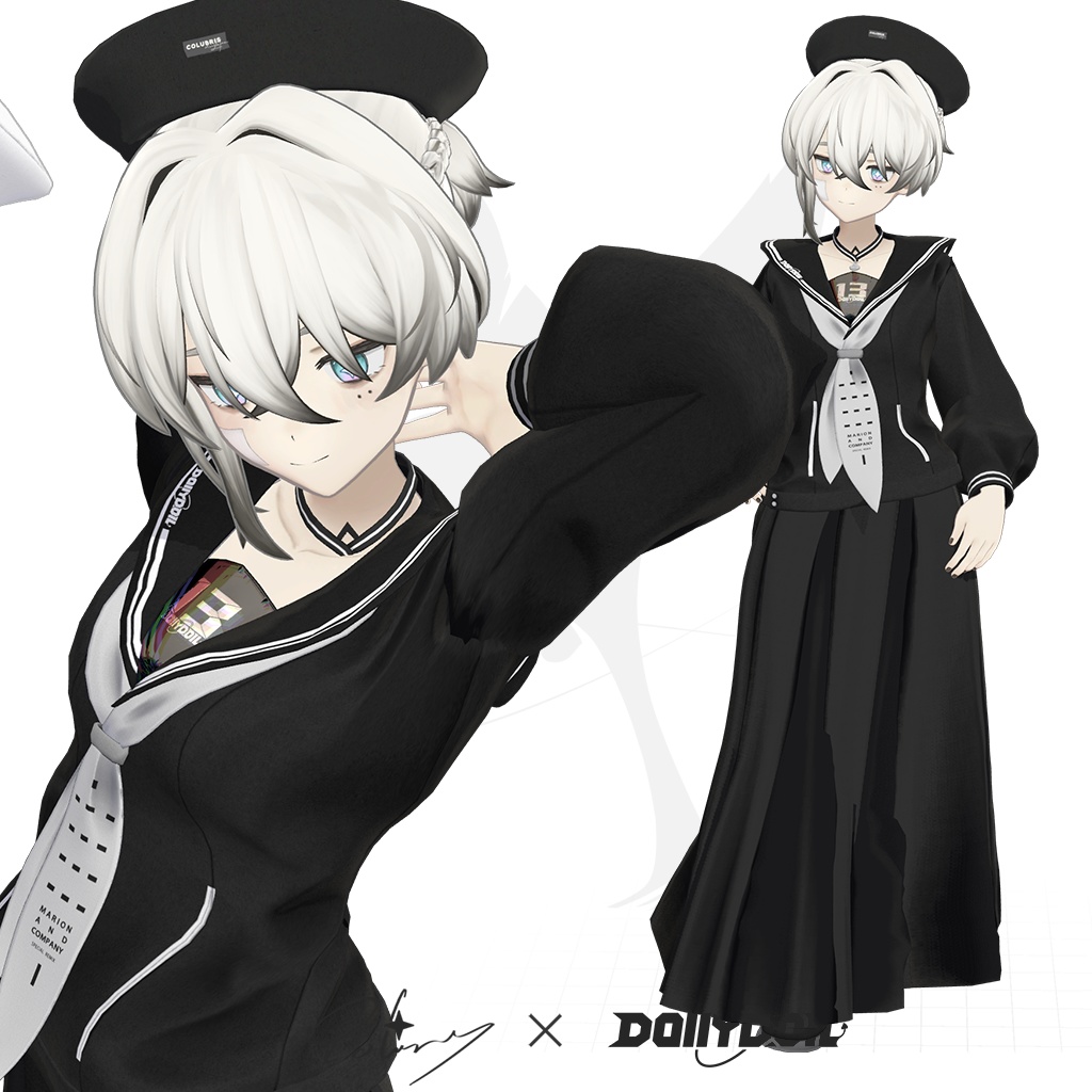 ⬛⬜PolarisXDollyDoll -「Noir Academy」for 8 Avatars