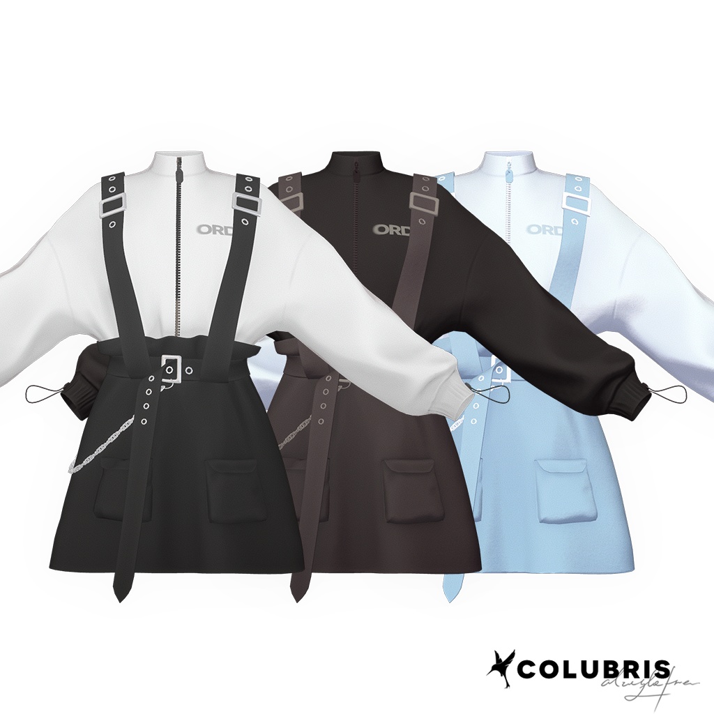 Dress -「Suspender Sweatshirt Dress」for 6 Avatars