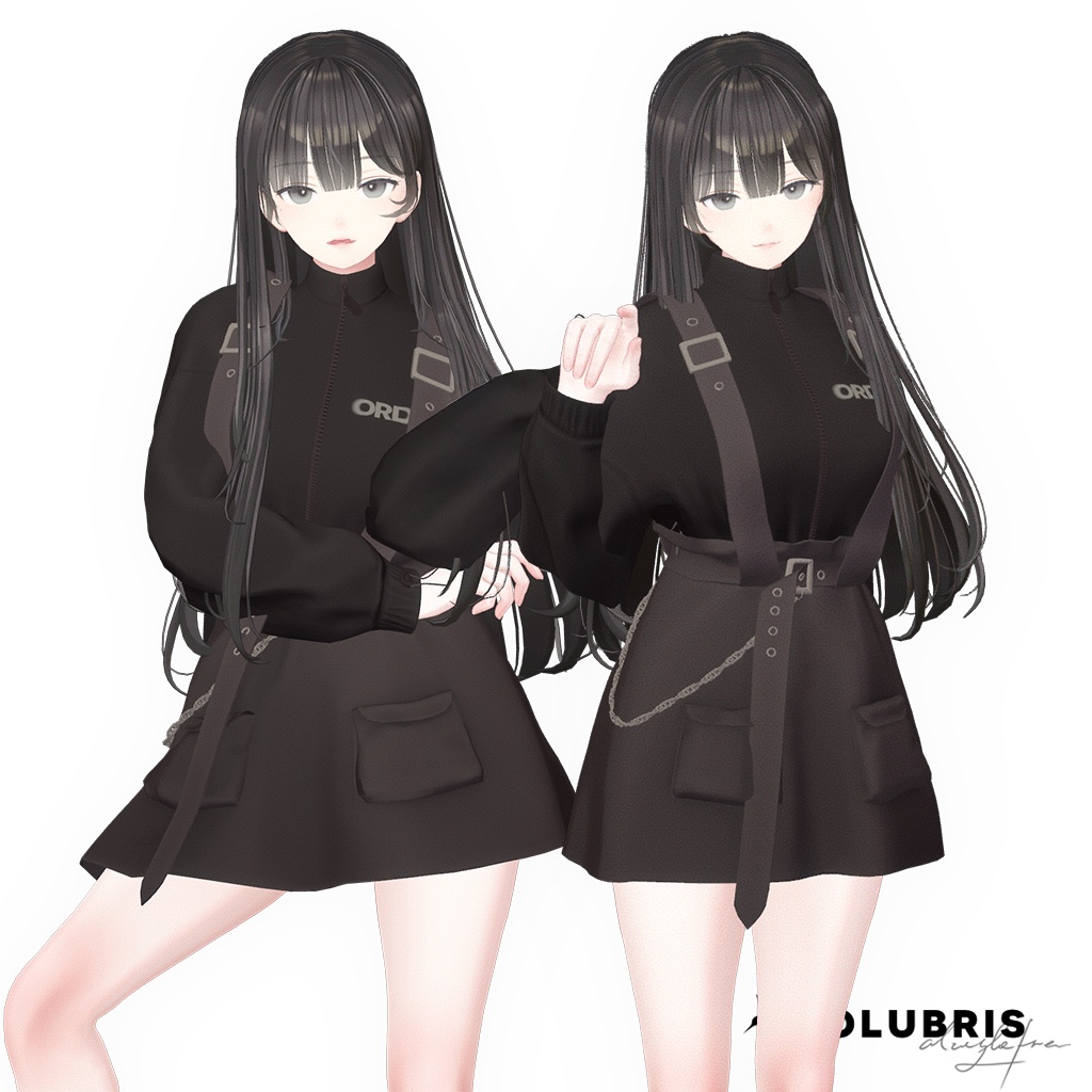 Dress -「Suspender Sweatshirt Dress」for 6 Avatars