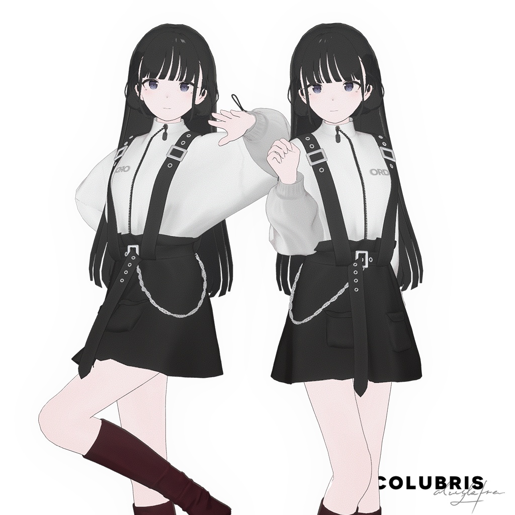 Dress -「Suspender Sweatshirt Dress」for 6 Avatars