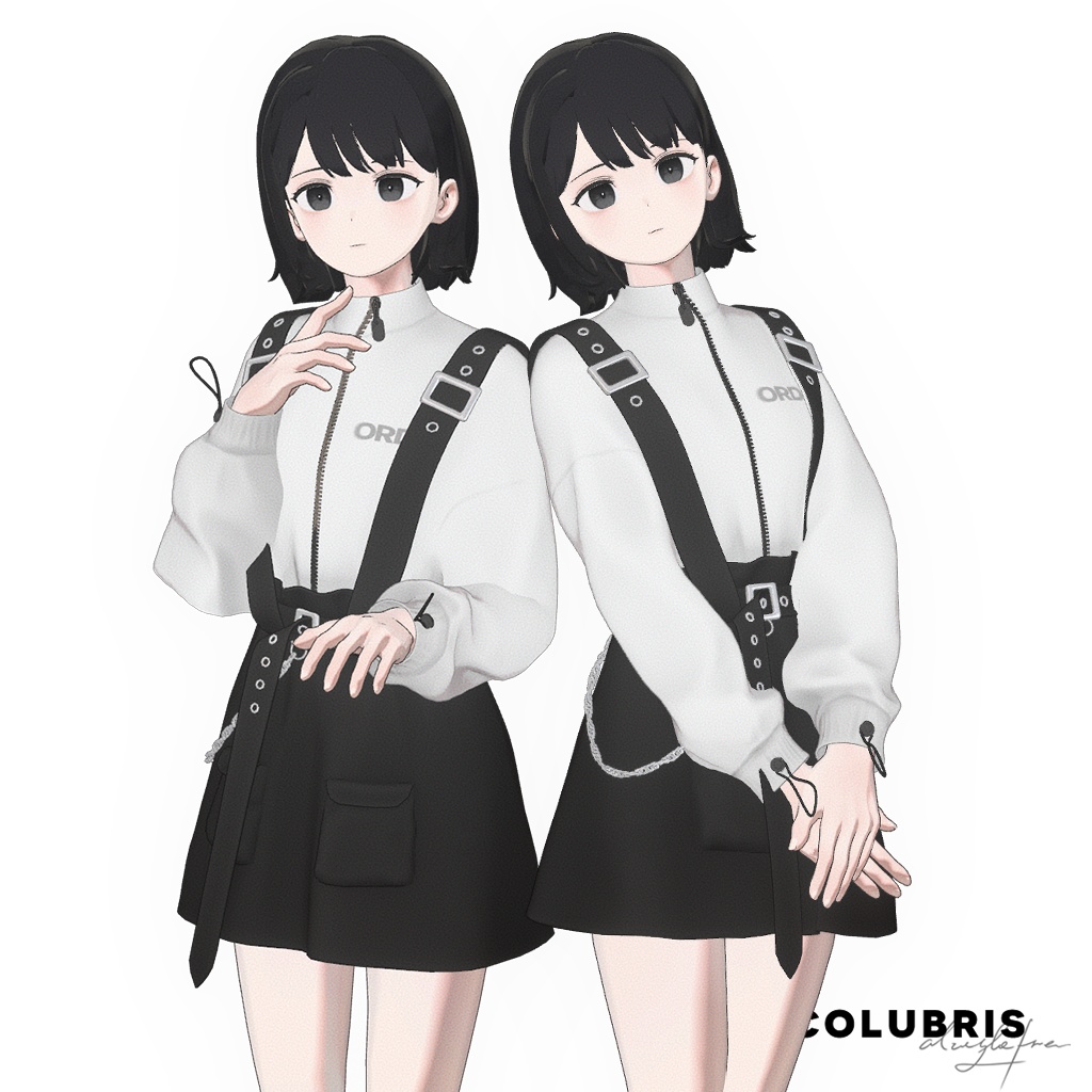 Dress -「Suspender Sweatshirt Dress」for 6 Avatars