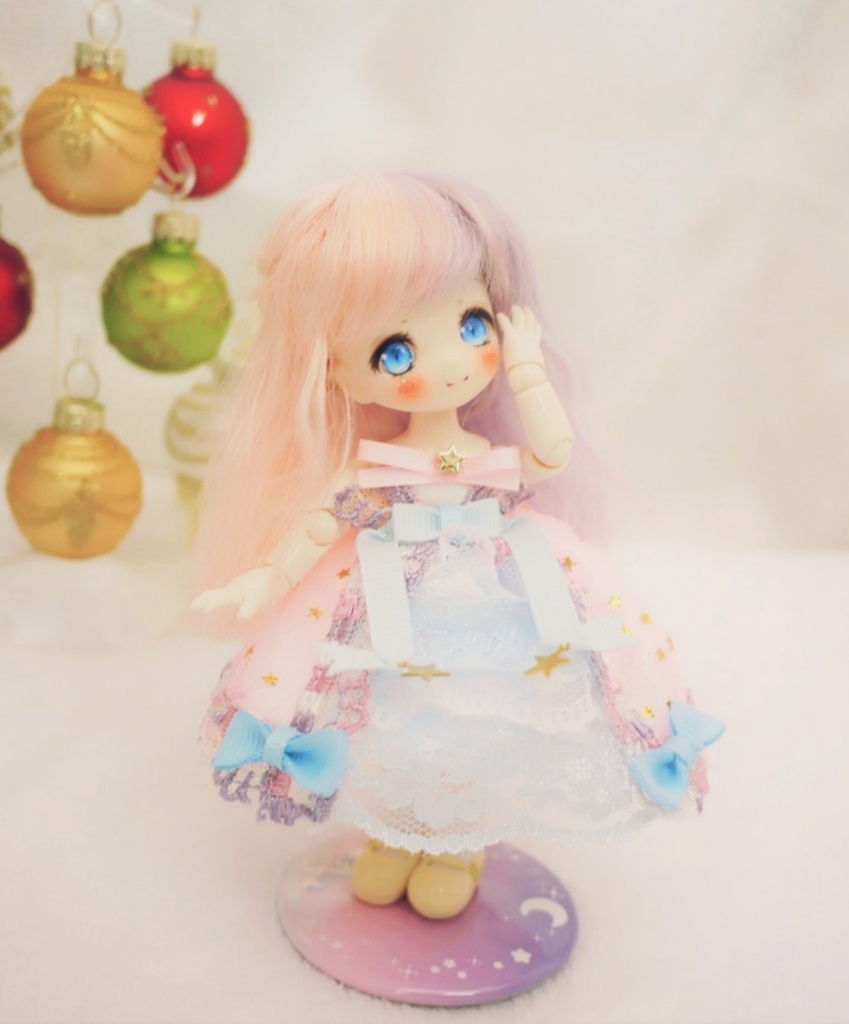 【オビツ11】星屑ドレス+ケープセット