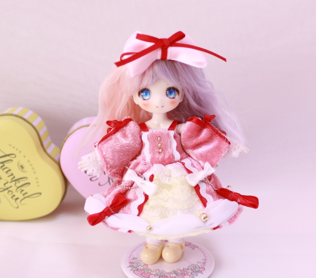 【オビツ11】バレンタインドレス・苺ショート