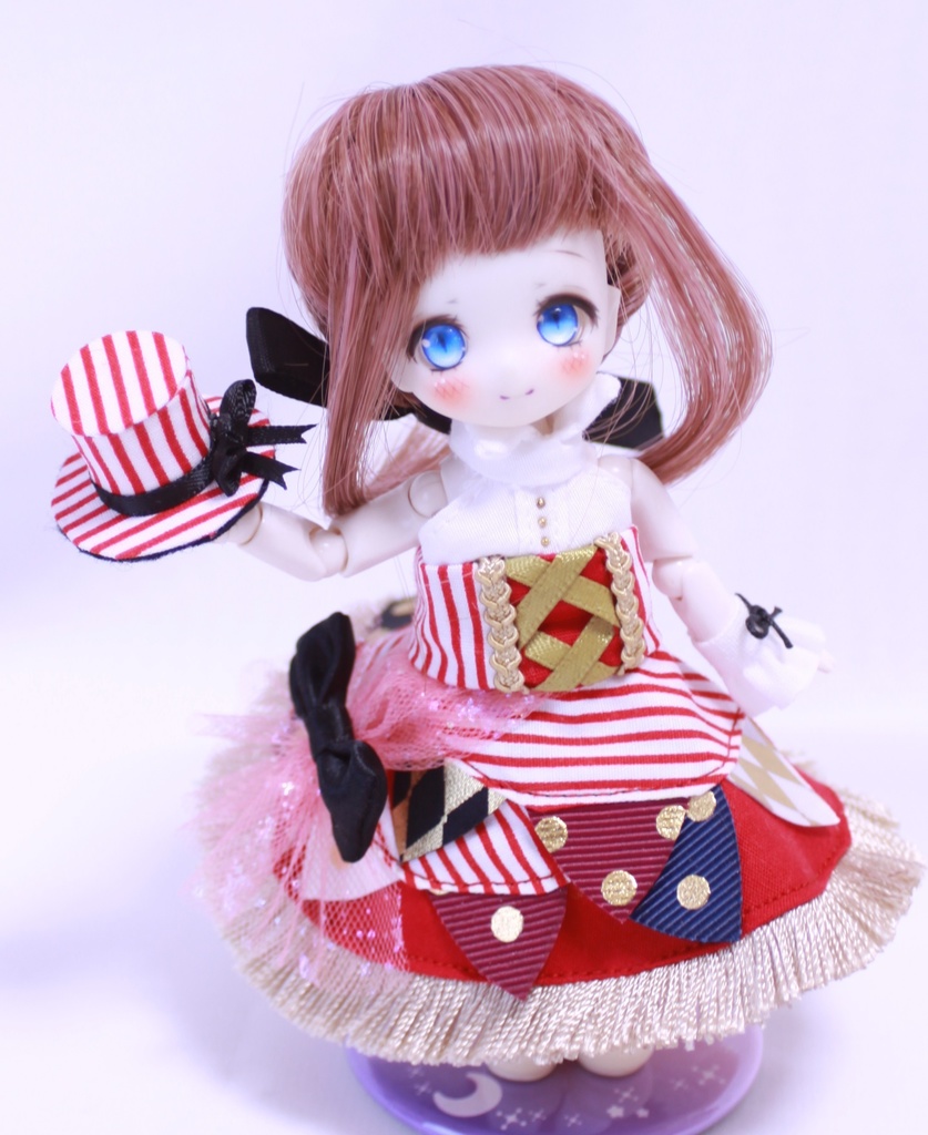 【オビツ11】〈サーカス〉団長少女のホルターネックワンピース(セット)