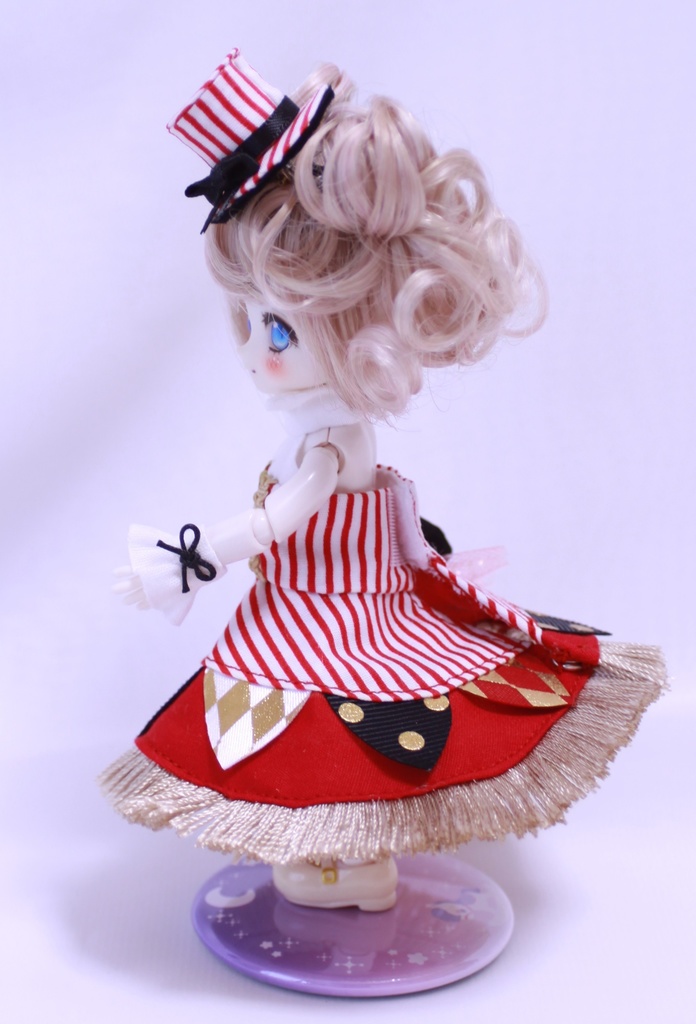 【オビツ11】〈サーカス〉団長少女のホルターネックワンピース(セット)