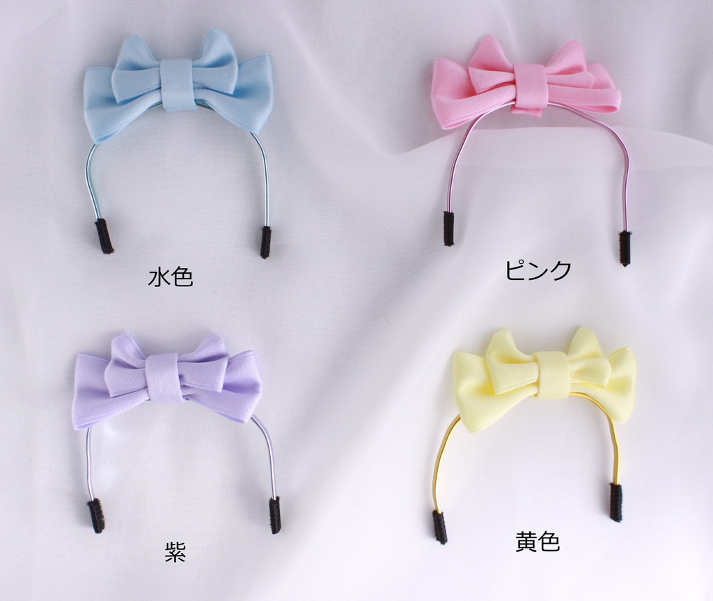 【1/6サイズドール用】マカロンリボンカチューシャ