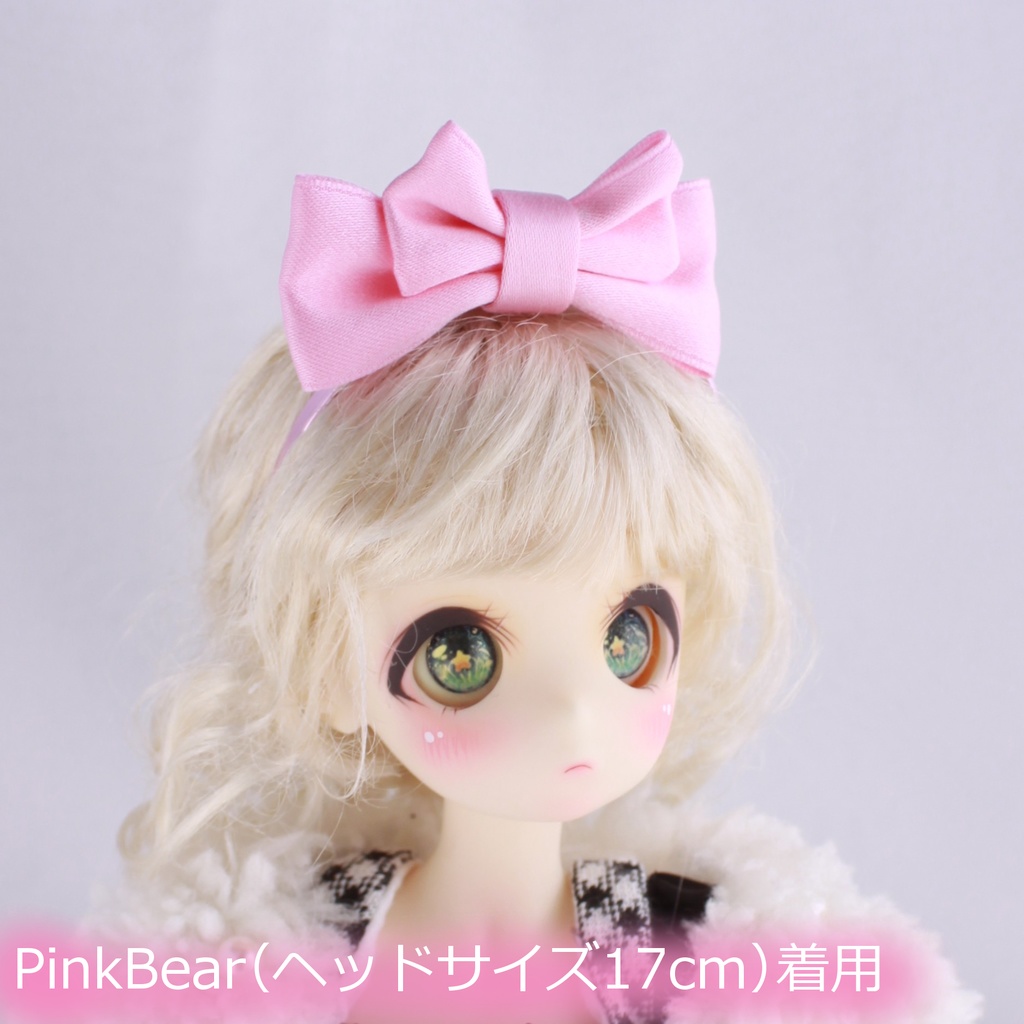 【1/6サイズドール用】マカロンリボンカチューシャ