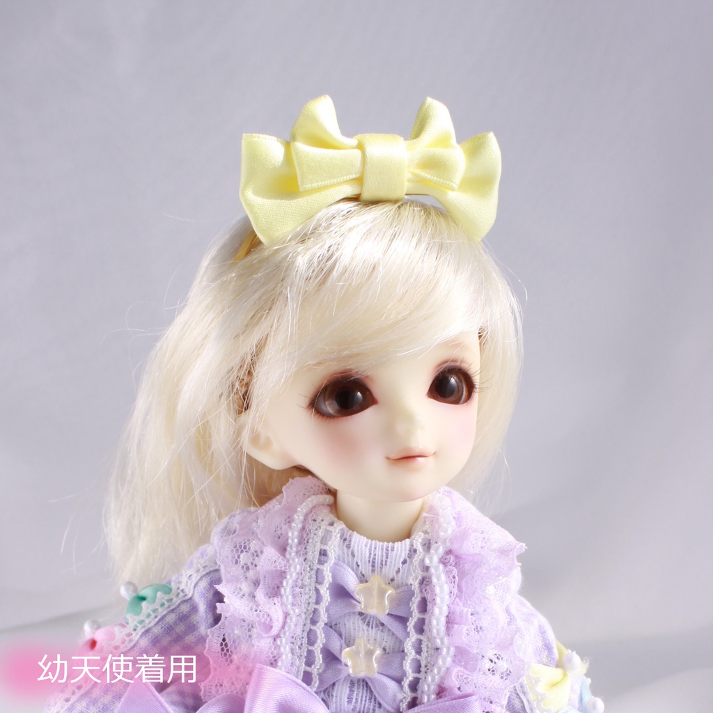 【1/6サイズドール用】マカロンリボンカチューシャ