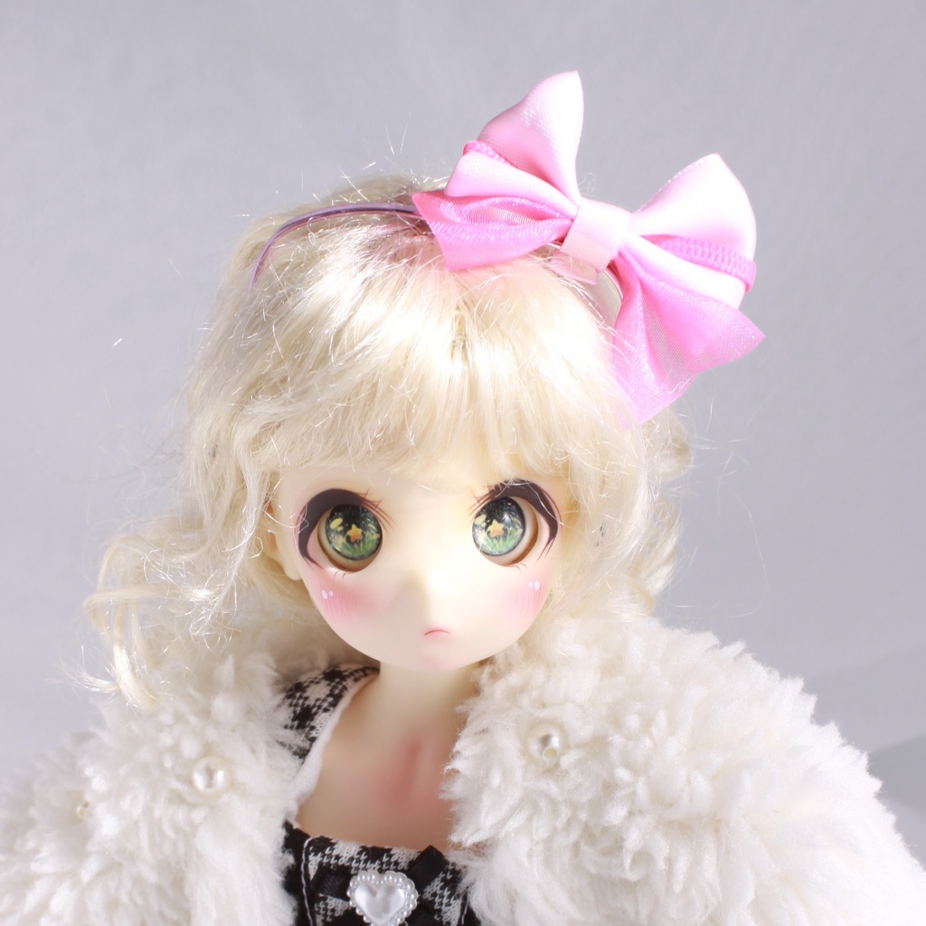 【1/6サイズドール用】ラインWリボンカチューシャ小