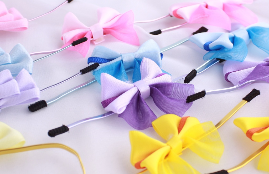 【1/6ドール用】ラインWリボンカチューシャ大