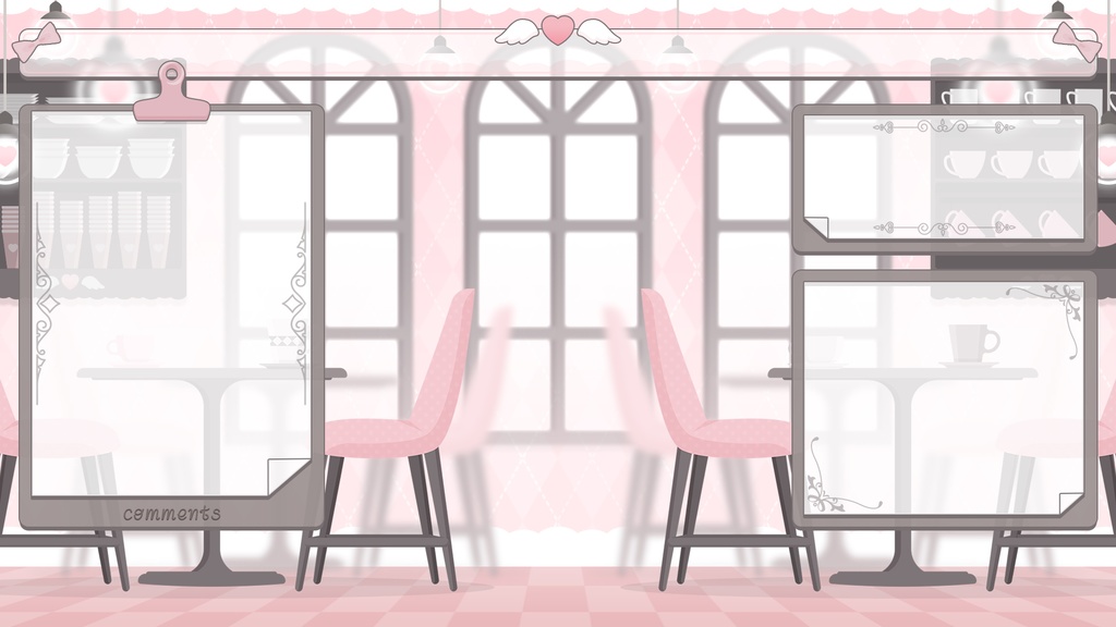 【UI+日程表】メイドカフェ/Maid Cafe【全八色psd付き】