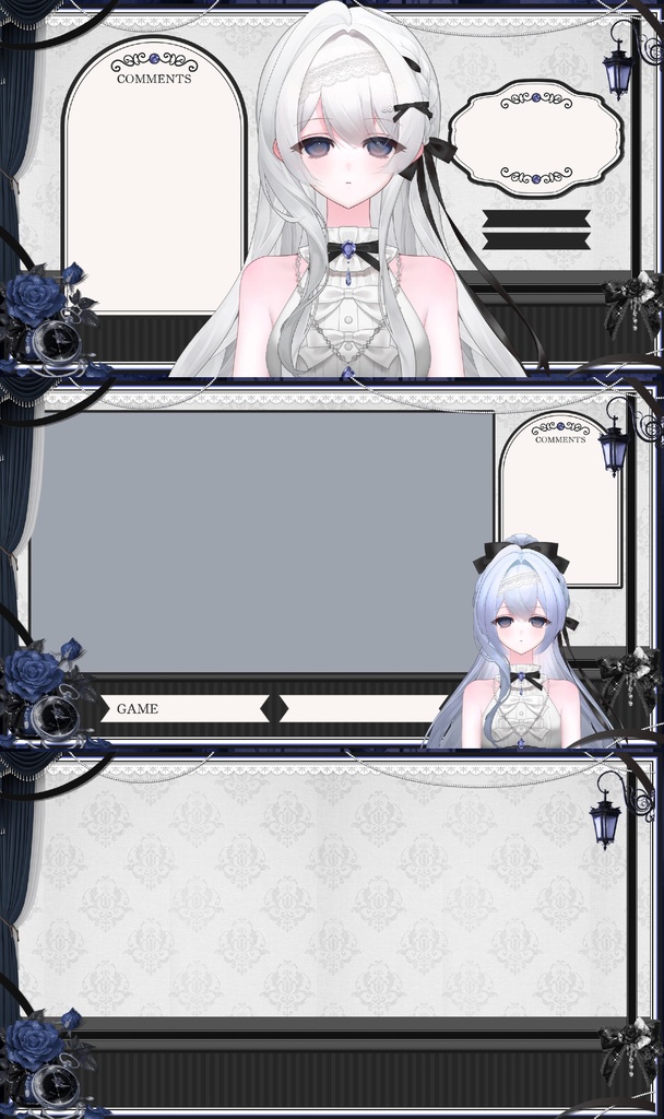 【Live2D Model】箱庭少女/Elegant Girl【汎用型モデル】(VTS対応)/飛び頭/VB/UI