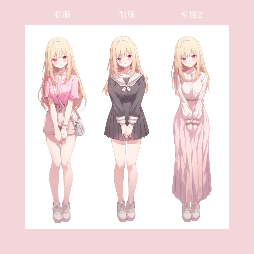 絵本、服等 ぽんのみち - 描き下ろし 白ドレスver. トレーディングミニ色紙