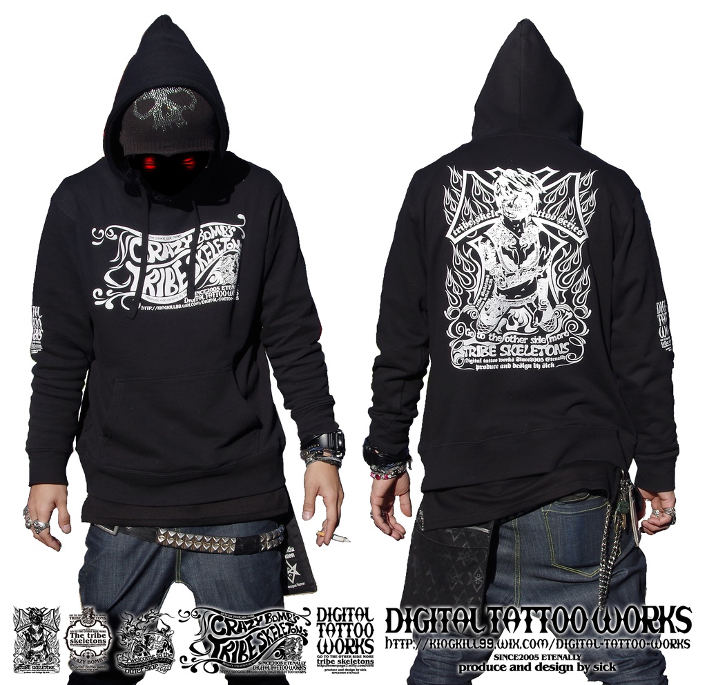 DIGITAL TATTOO WORKS 受注生産 パーカー2019