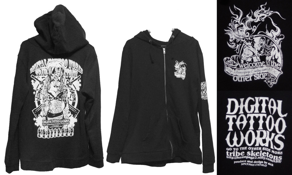 DIGITAL TATTOO WORKS 受注生産 ZIPパーカー2020