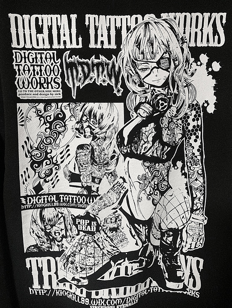 DIGITAL TATTOO WORKS 受注生産 ZIPパーカー2023