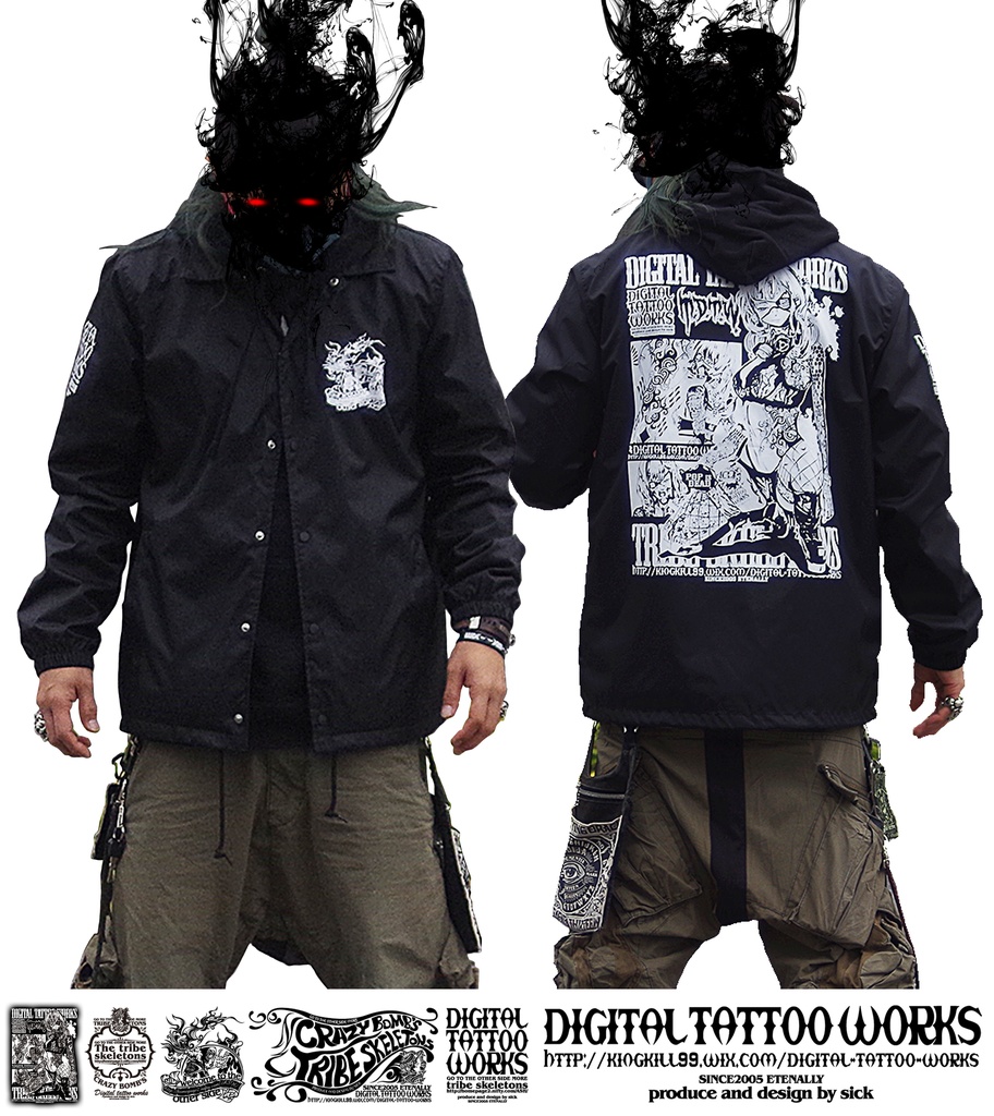 DIGITAL TATTOO WORKS 受注生産 コーチジャケット2023