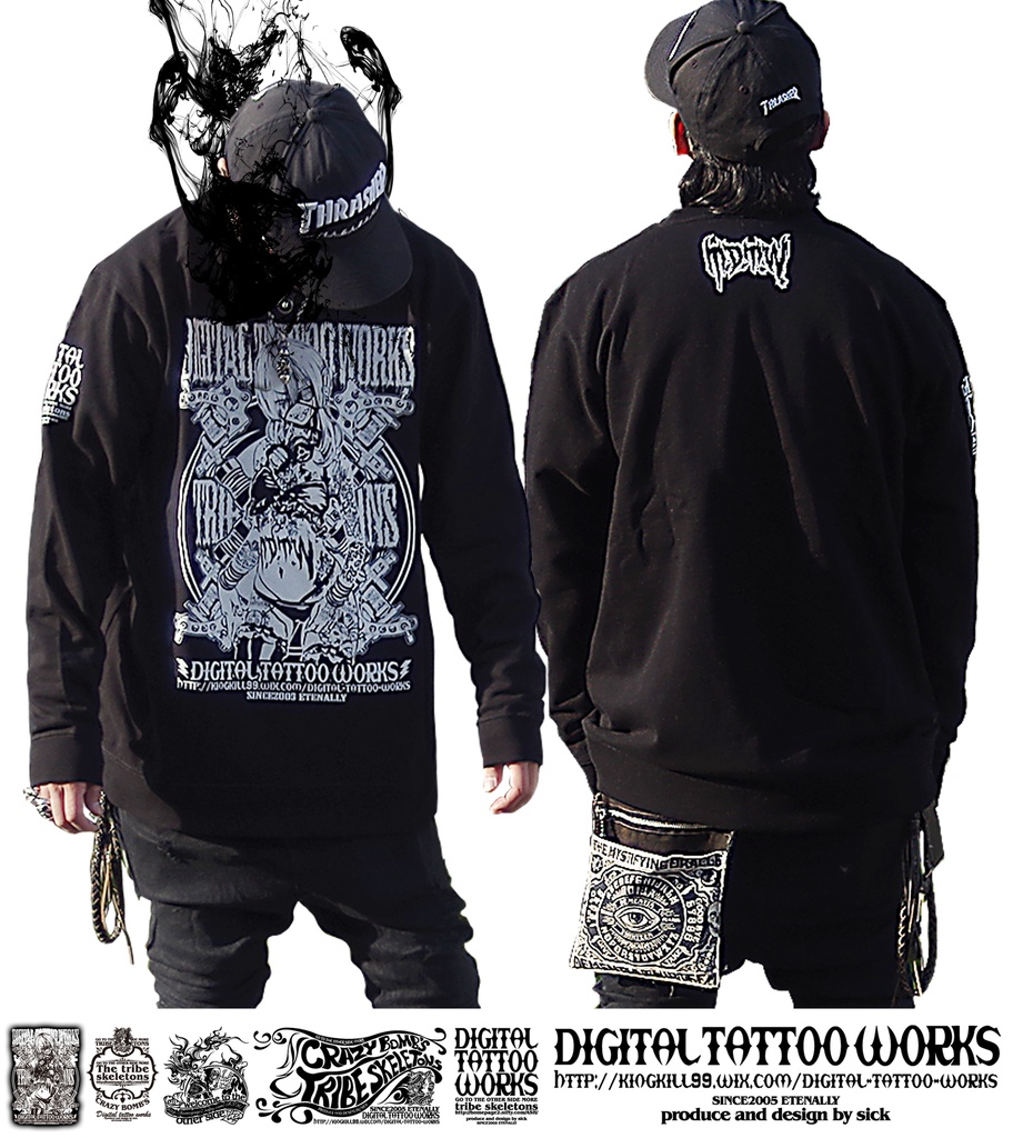 DIGITAL TATTOO WORKS 受注生産 トレーナー2024