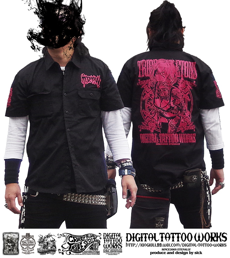 公開中 DIGITAL TATTOO WORKS 受注生産 ワークシャツ2025
