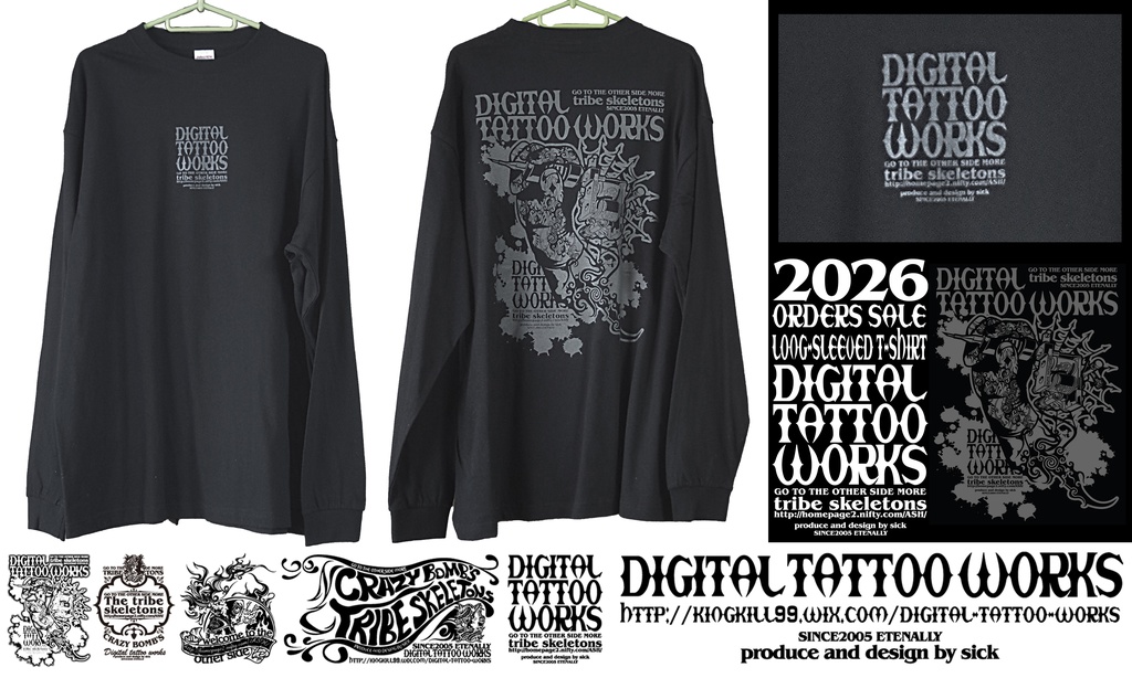 DIGITAL TATTOO WORKS 受注生産 ロングスリーブTシャツ2026