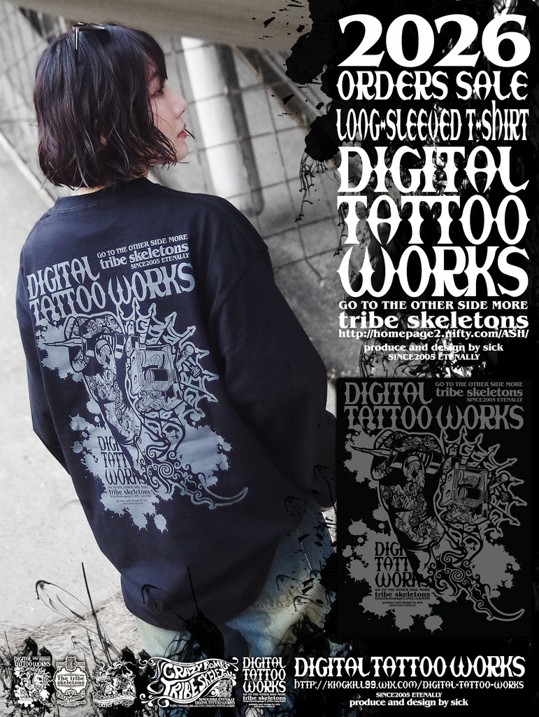DIGITAL TATTOO WORKS 受注生産　ロングスリーブTシャツ2026