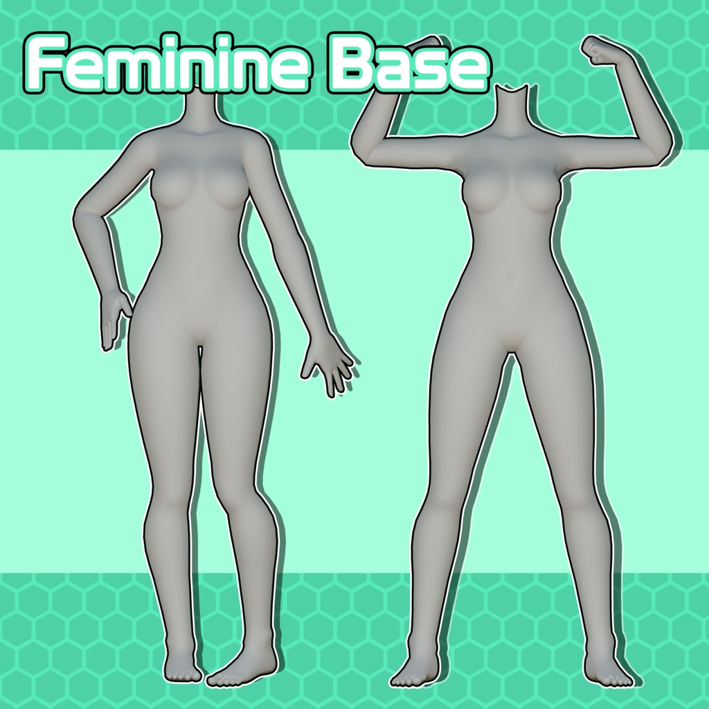 [Feminine] 3D Model (Avatar Base)