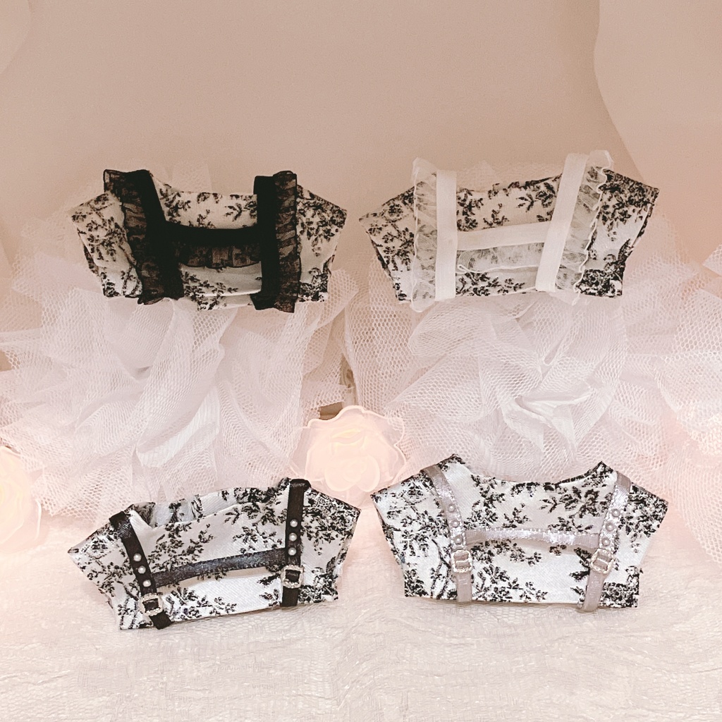 【ちびぐるみ】Toile de Jouy × harness 🖤🤍