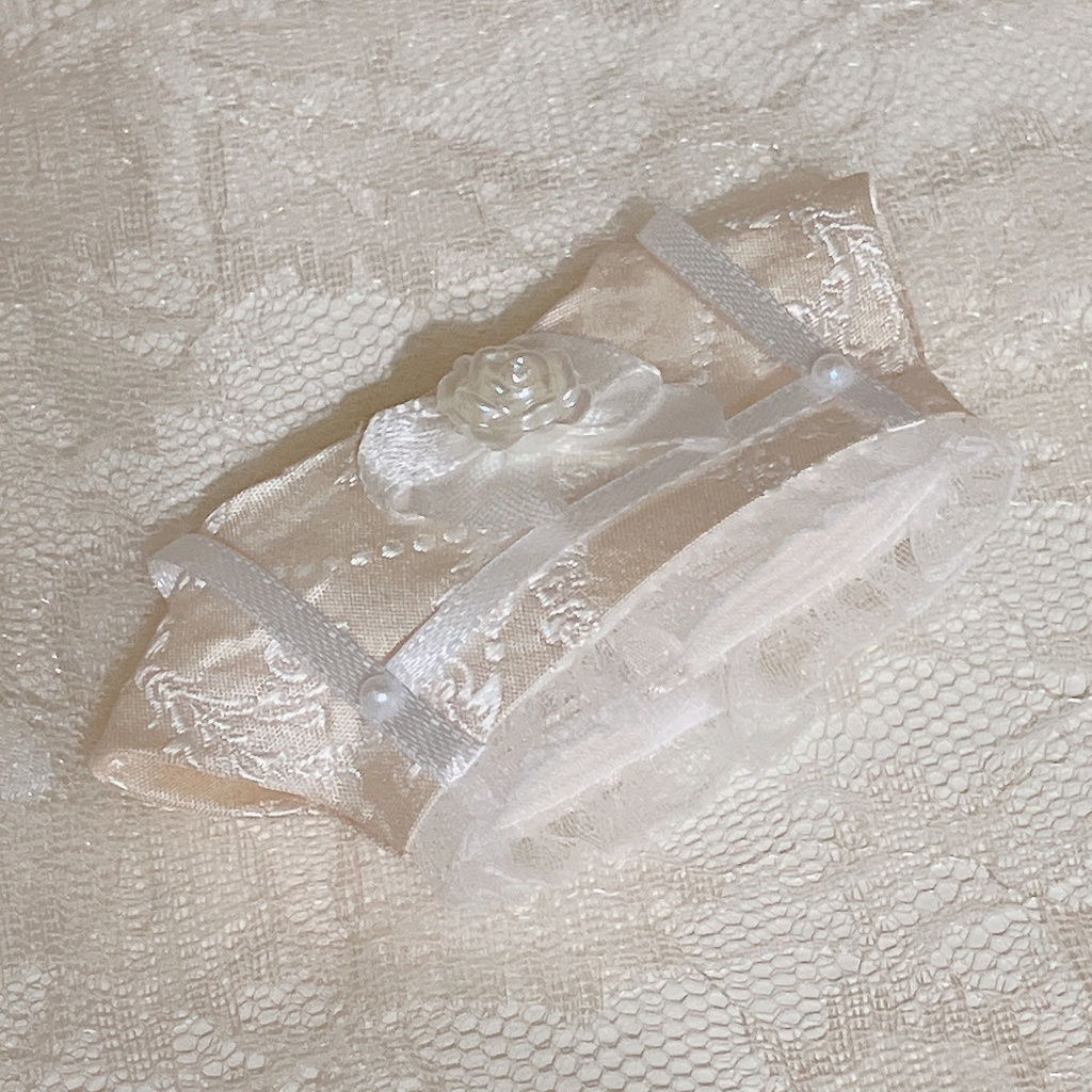 【ちびぐるみ】Rose cream × white harness Tops