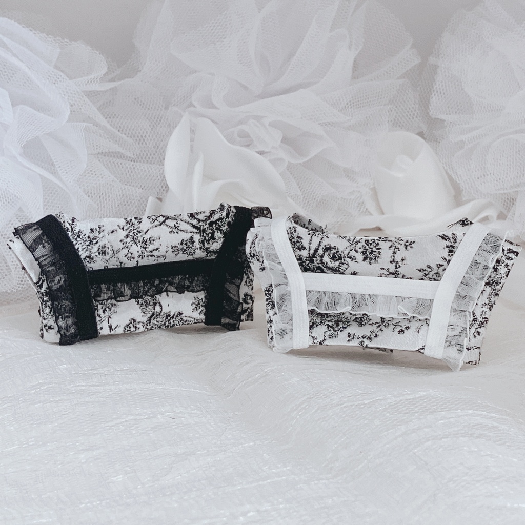 【にじぱぺっと】Toile de Jouy × harness 🖤🤍