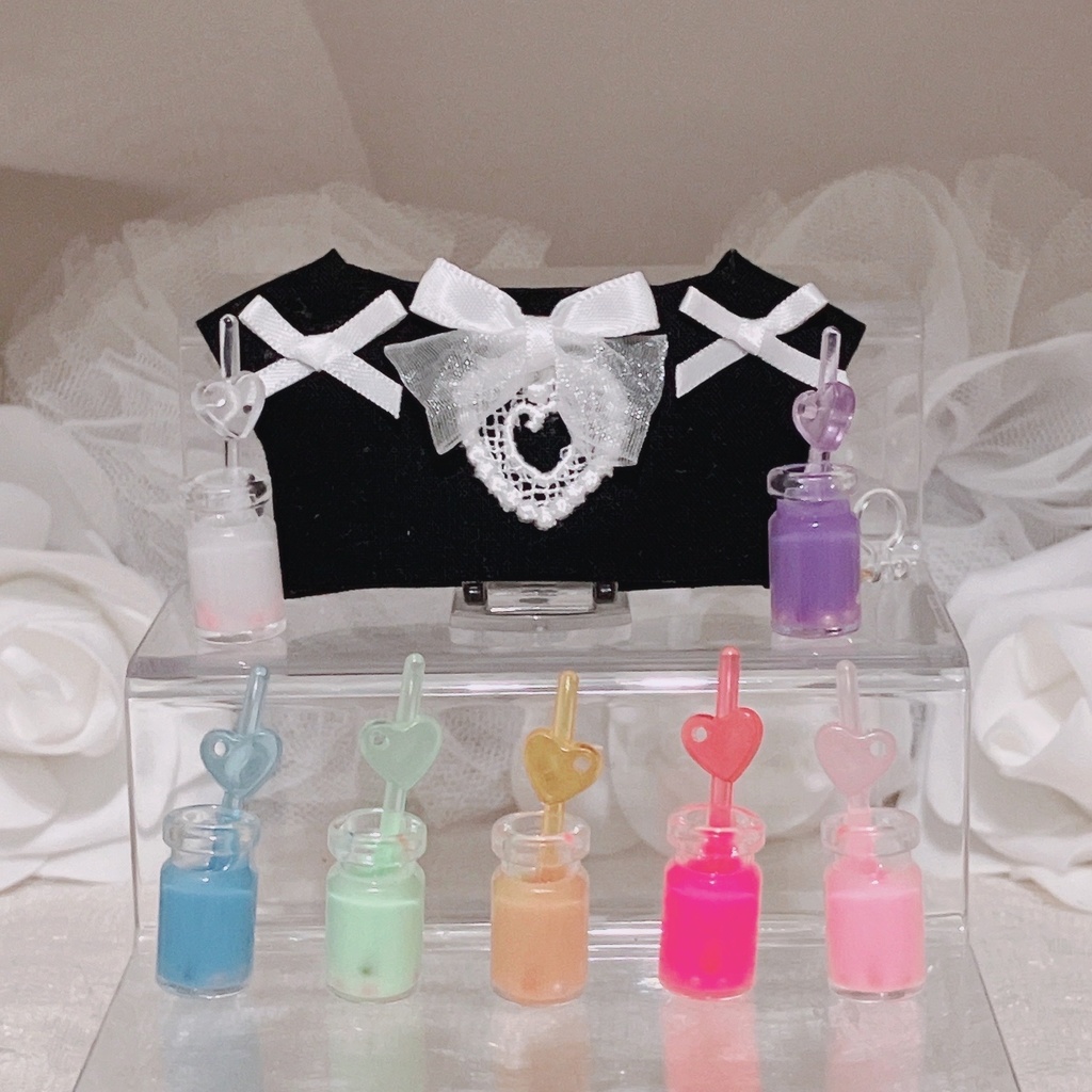 【にじぱぺっと】Heart Drink & Ribbon Tops