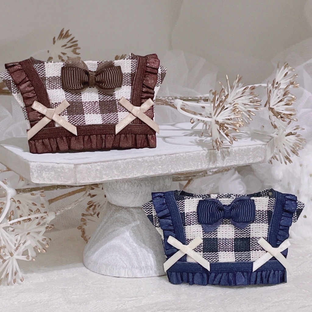 【にじぱぺっと】Frill Checkered Tops 🤎💙