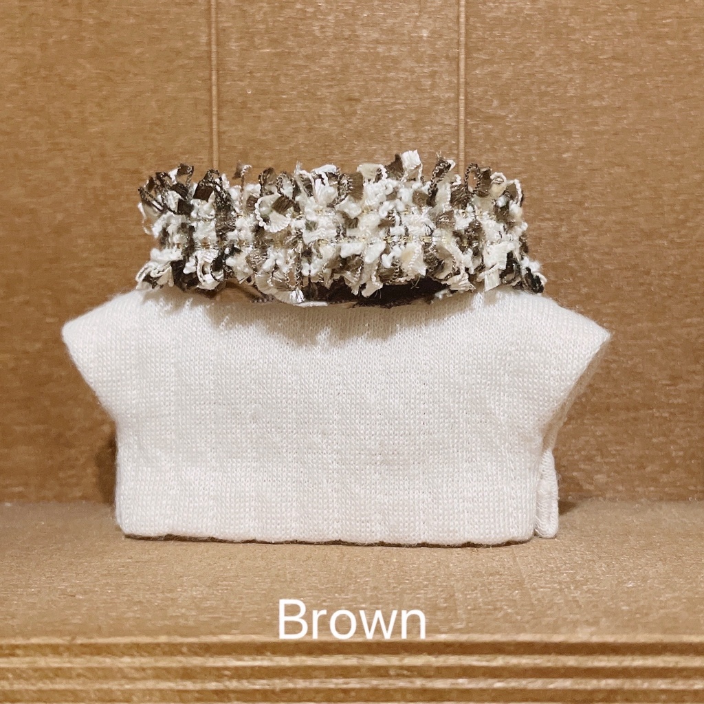 【にじぱぺっと】Fringe Scarf & Knit Tops Set