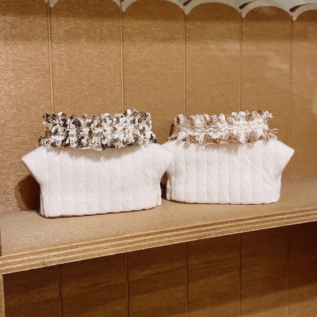 【にじぱぺっと】Fringe Scarf & Knit Tops Set