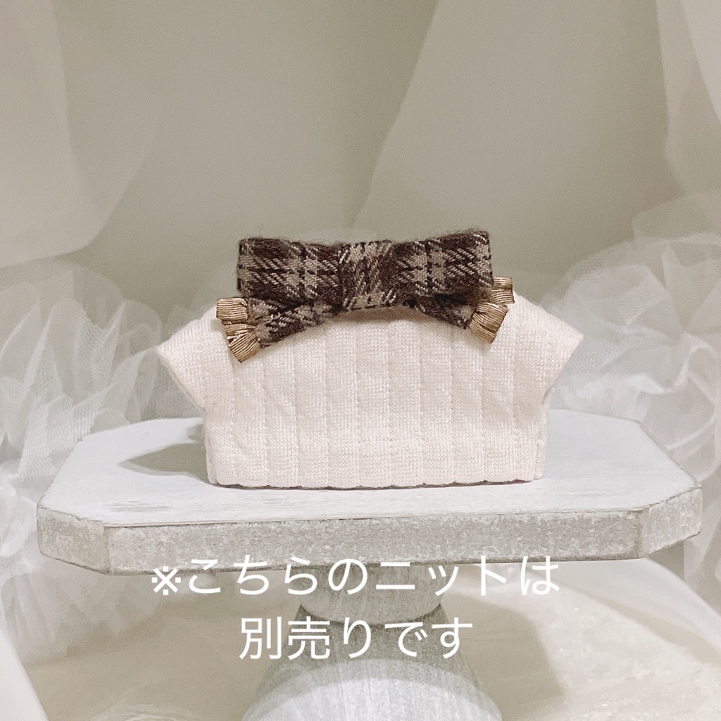 【にじぱぺっと】2way Checkered Ribbon Scarf & Tops