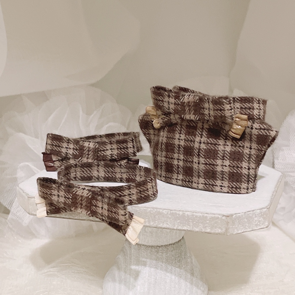 【にじぱぺっと】2way Checkered Ribbon Scarf & Tops