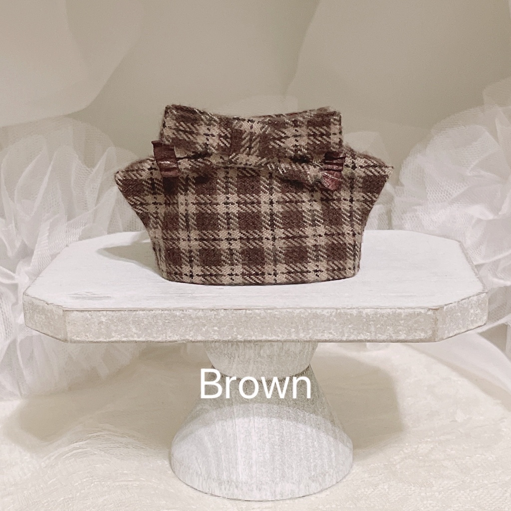 【にじぱぺっと】2way Checkered Ribbon Scarf & Tops