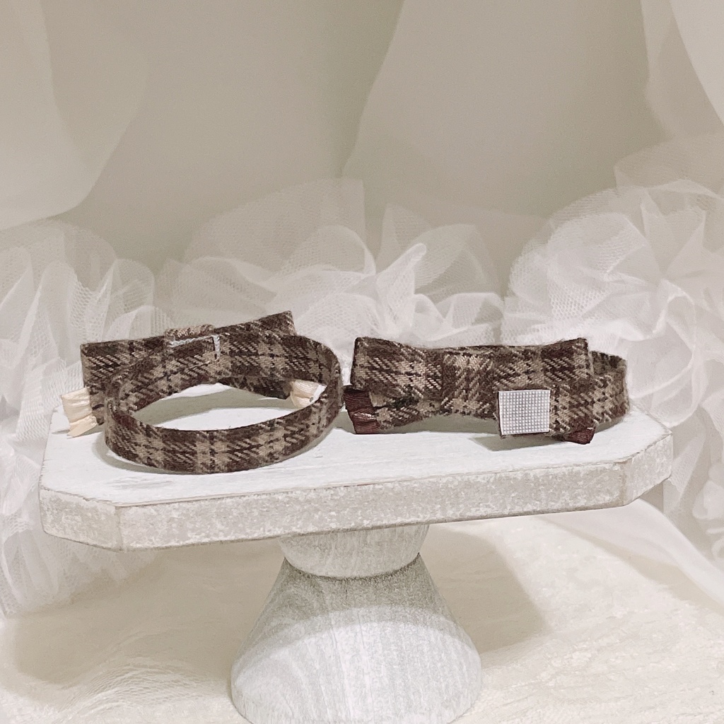 【にじぱぺっと】2way Checkered Ribbon Scarf & Tops