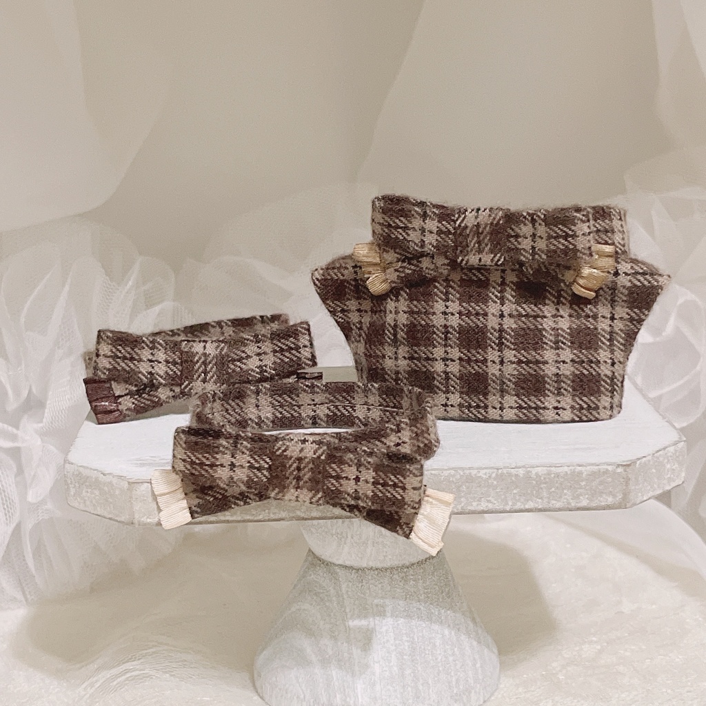 【にじぱぺっと】2way Checkered Ribbon Scarf & Tops