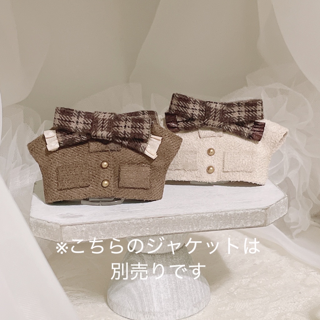 【にじぱぺっと】2way Checkered Ribbon Scarf & Tops