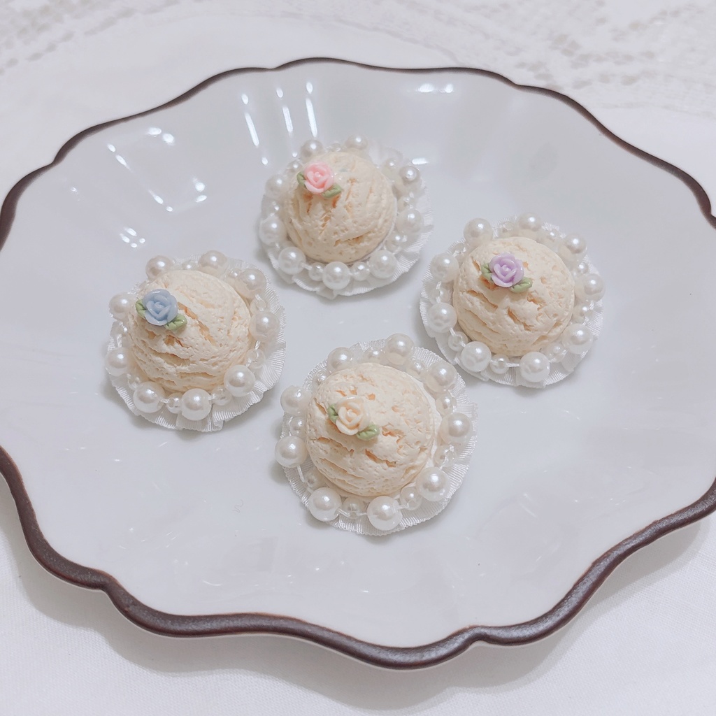 【ぬいぐるみ用】Sugar Ice Cream Headdress💛(Vanilla)