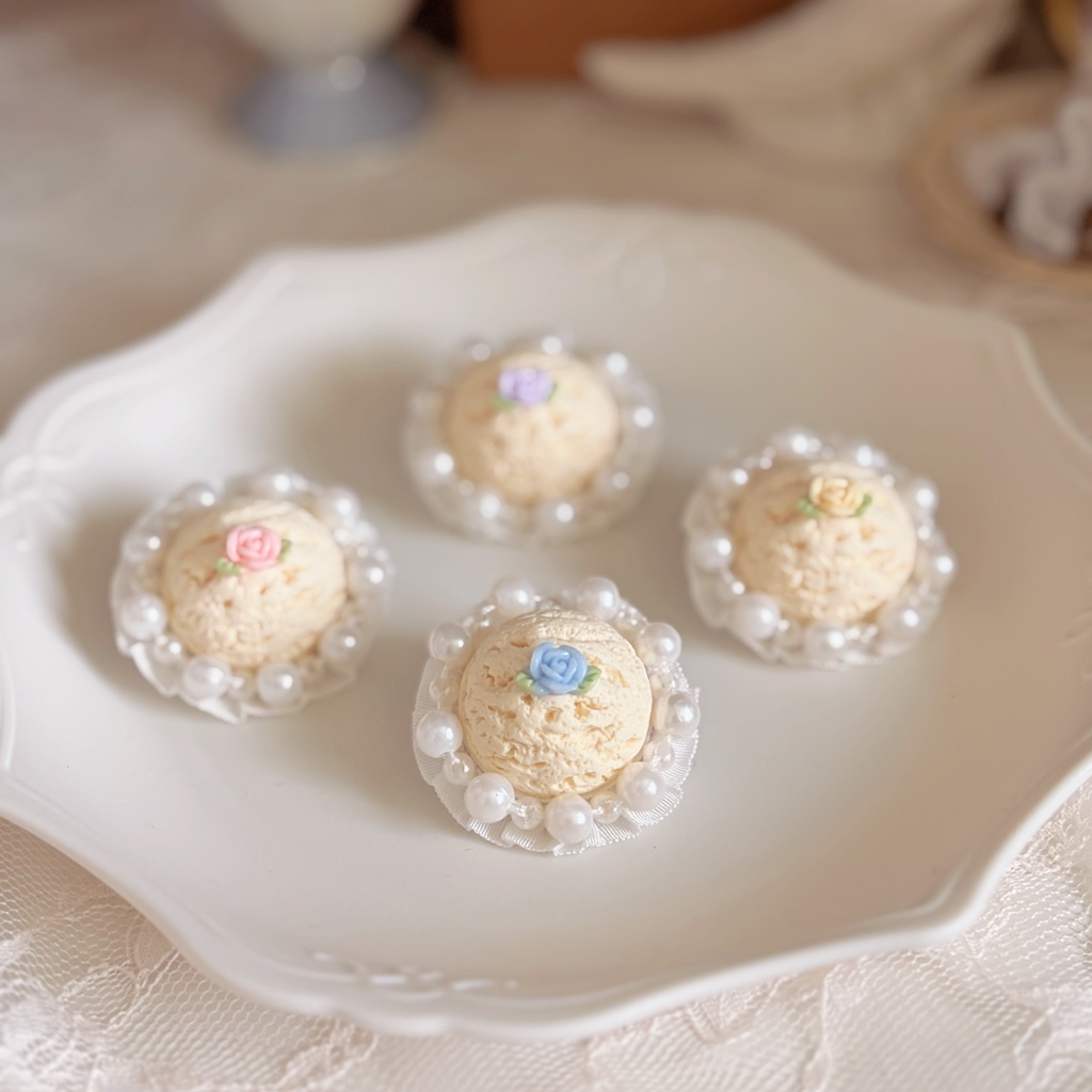 【ぬいぐるみ用】Sugar Ice Cream Headdress💛(Vanilla)