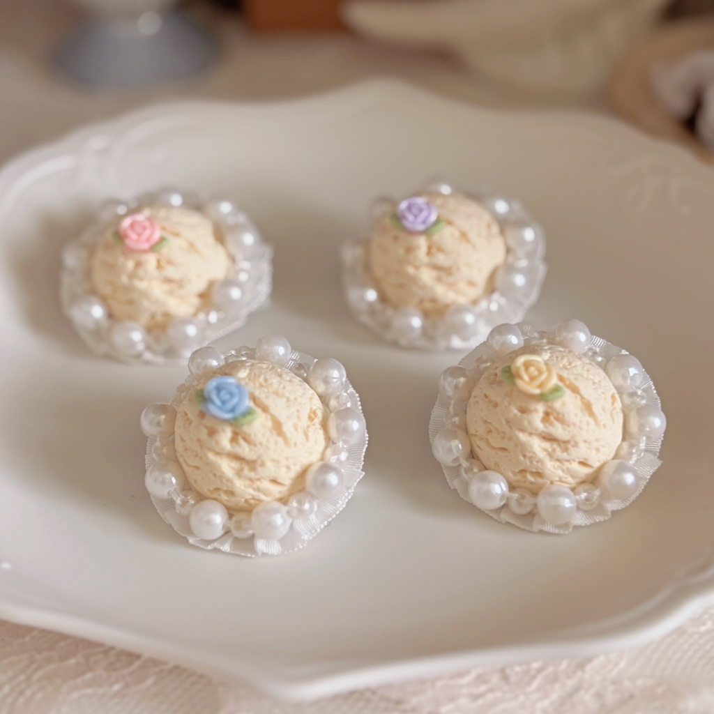 【ぬいぐるみ用】Sugar Ice Cream Headdress💛(Vanilla)